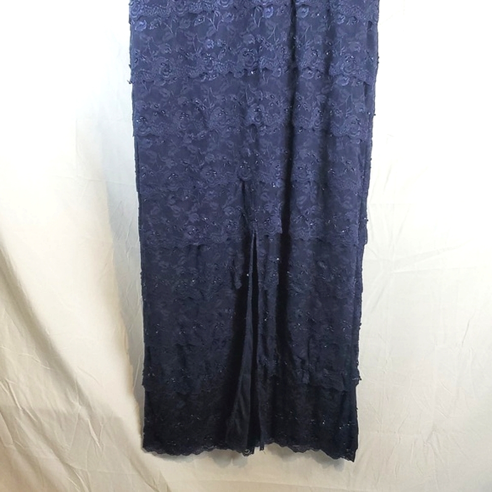 Marina Navy Blue‎ Lace Formal Dress - Picture 6 of 8